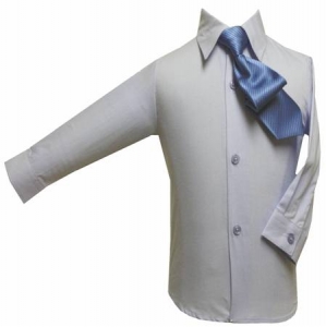 Boys Shirt w/ Tie and Hanky-(B.Blue/Blue)